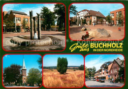 73671208 Buchholz Nordheide Marktplatz Brunnen Kirche Strassenpartie Landschafts - Buchholz