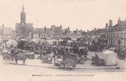 Montoire (41 Loir Et Cher) La Grande Place Un Jour De Marché - édit. Laussedat Carte Précurseur - Montoire-sur-le-Loir