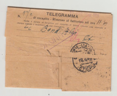 TELEGRAMMA DIRE- DAUA ETIOPIA VIAGGIATA  NEL1940 WW2 - Storia Postale