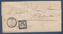 Haute Garonne - 10c Taxe N° 2 Sur Lettre De CIERP Pour St Gaudens - 1859-1959 Lettres & Documents