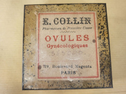 BOITE MEDICAMENTS OVULES GYNECOLOGIQUES /PHARMACIEN COLLIN BOULEVARD MAGENTA PARIS - Dosen