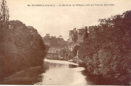 CPA - CLISSON - LA SEVRE, LE CHATEAU - CLICHE PRIS DU PONT DU NID-D'OIE - Clisson