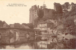 CPA - CLISSON - LE CHATEAU ET LE PONT DE VILLE  (PARFAIT ETAT) - Clisson