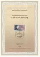 Germany Deutschland 1989-14 Carl Von Ossietzky, Journalist Pacifist, Nobel Peace Prize, Canceled In Berlin - 1991-2000