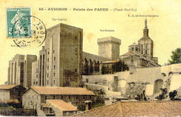 CPA - AVIGNON - PALAIS DE PAPES (COLORISE) - Avignon (Palais & Pont)