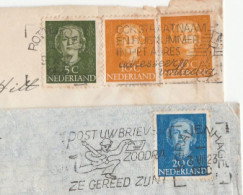 INK PEN Letter Writing 2 Diff COVERS 1950s Illus SLOGAN  Netherlands Stamps Cover - Brieven En Documenten