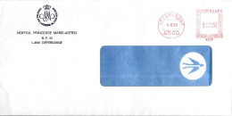 H344 - LETTRE DE DIFFERDANGE DU 06/12/89 - HOPITAL PRINCESSE MARIE ASTRID - Maschinenstempel (EMA)