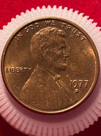 1977 D Lincoln Memorial Error Penny Greasing Error - 1959-…: Lincoln, Memorial Reverse