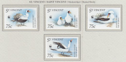 St. VINCENT 1995 WWF Masked Booby Birds Mi 3073 - 3076 MNH(**) Fauna 534 - Palmípedos Marinos