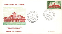 CONGO FDC 1966 GARE DE POINTE NOIRE - FDC