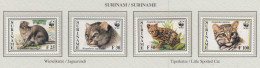 SURINAME 1995 WWF Wild Cats Mi 1514-17 MNH(**) Fauna 535 - Big Cats (cats Of Prey)
