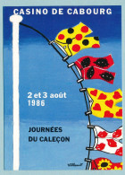 CASINO De CABOURG 2 Et 3 Août 1986 - Journées Du Caleçon Bernard Villemot Carte Pôstale Tirée De L'affiche Du 1er Salon - Cabourg