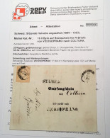 Schweiz ZNr 25D EXTREM SELTENER RÜCKSCHEIN FÜR R-BRIEFE Von Vicosoprano 1861(Graubünden Brief Strubel Attest Hermann - Storia Postale