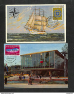 LUXEMBOURG - 2 Cartes MAXIMUM 1958 Et 1959 - Exposition Universelle De Bruxelles 1958 - OTAN - Cartoline Maximum