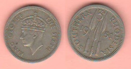 Southern Rhodesia 3 Pence 1951 Three Pence Southern Rodhesia British Territory - Otros & Sin Clasificación