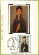 Ad3349 - FRANCE - Postal History - MAXIMUM CARD - 1980  - A.Modigliani ART - 1980-1989