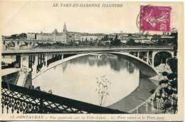 CPA -  MONTAUBAN - VUE GENERALE SUR LA VILLE-HAUTE - PONT VIEUX ET PONT NEUF - Montauban