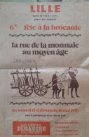 Affiche 1976 Lille Brocante Rue De La Monnaie - Affiches
