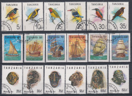 Tanzanie Année 1992 Oiseaux; 1994 Navires; 1992 Masques - Tanzania (1964-...)