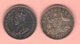 Australia 3 Pence 1917 Australie Threepence King Georgius V° - Threepence