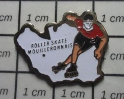 1817 Pin's Pins / Beau Et Rare / SPORTS / AUTRES PATINS A ROULETTES CLUB ROLLER SKATE MOUILLERONNAIS - Otros & Sin Clasificación