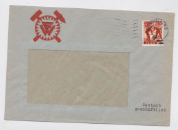 Saarbrücken Friemann Wolf Sarre Lettre Timbre Stamp Air Mail Cover Saar Briefmarke Brief 1947 - Cartas & Documentos