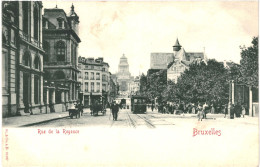 CPA Carte Postale Belgique Bruxelles Rue De La Régence  Début 1900 VM80231 - Corsi