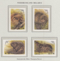BELARUS 1995 WWF Beavers Mi 96-99 MNH(**) Fauna 537 - Neufs