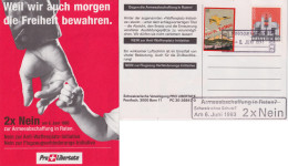 AK  "Pro Libertate - 2x Nein Armeevorlagen"  Ringgenberg        1993 - Cartas & Documentos