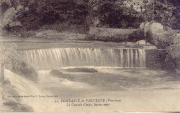 CPA - FONTAINE DE VAUCLUSE - LA GRANDE CHUTE, BASSES EAUX - Other & Unclassified