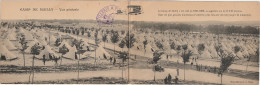 WA 21-(10) CAMP DE MAILLY - VUE GENERALE - AVION BIPLAN - TAMPON MILITAIRE - CARTE PANORAMIQUE - 2 SCANS - Mailly-le-Camp