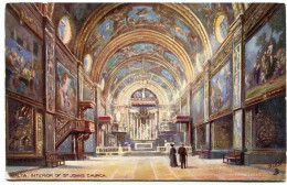 MALTA - INTERIOR Of St JOHNS CHURCH - - Malte