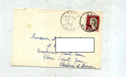 Lettre Cachet Oger Sur Decaris - Manual Postmarks