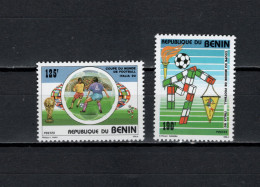 Benin 1990 Football Soccer World Cup Set Of 2 MNH - 1990 – Italy