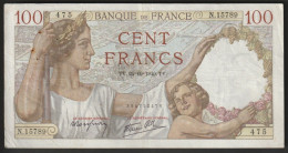 Billet 100 Francs SULLY - 24-10-1940  - N° N.15789 - 475 - 100 F 1939-1942 ''Sully''