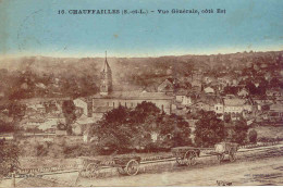 CPA - CHAUFAILLES - VUE GENERALE - COTE EST (T.BELLE ET RARE CARTE) - Sonstige & Ohne Zuordnung