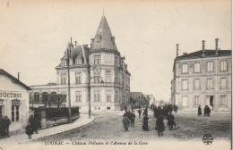 XU 11-(16) COGNAC - CHATEAU PELLISSON ET L' AVENUE DE LA GARE - ANIMATION - 2 SCANS - Cognac