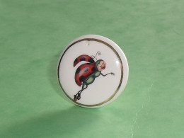 Fèves / Fève / Animaux : ROYAL CERAM , Coccinelle , Pendentif , Filet OR , Perso    T211 - Dieren