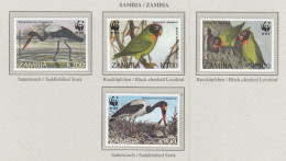 ZAMBIA 1996 WWF Birds Mi 656-659 MNH(**) Fauna 541 - Sonstige & Ohne Zuordnung