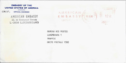 H334 - LETTRE DE LUXEMBOURG DU 11/05/90 - AMBASSADE AMERICAINE - Franking Machines (EMA)