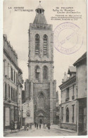 XU 20-(23) FELLETIN - EGLISE DU MOUSTIERS - CLOCHER DES DENTELLES - ANMATION - CACHET CAMP DE LA COURTINE, XIIe CORPS - Felletin