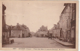 XU 20-(23) GOUZON - PLACE DES FETES ET ROUTE DE BOUSSAC - 2 SCANS - Other & Unclassified