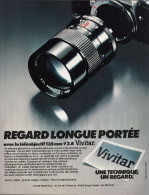 129010CL/ Téléobjectif 135 Mm/f 2.8 VIVITAR, Page De Magazine Format 21/27,5 Cm - Publicités