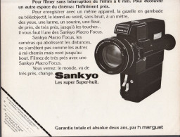 129014CL/ Caméra Super 8 SANKYO Macro Focus, Page De Magazine Format 21/27,5 Cm - Pubblicitari