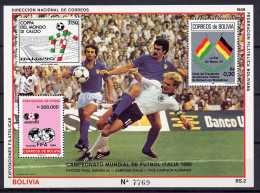 Bolivia 1989 Football Soccer World Cup S/s MNH - 1990 – Italië