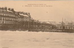 XU 23-(25) BESANCON - INONDATIONS DES 20/21 JANVIER 1910 - LE DOUBS EN AVAL DU PONT BATTANT - 2 SCANS - Besancon