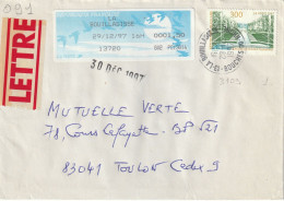 CAD   13  - LA BOUILLADISSE       .   / N°  3109  +  ETIQUETTE   1.50 - Mechanical Postmarks (Advertisement)