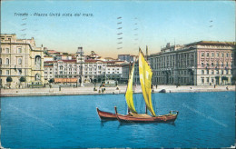 Bu655 Cartolina Trieste Citta' Piazza Unita' Vista Dal Mare Friuli - Trieste