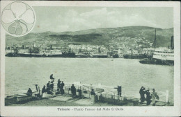 Bu661 Cartolina Trieste Citta'  Punto Franco Dal Molo S.carlo Friuli - Trieste (Triest)