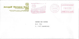 H332 - LETTRE DE LUXEMBOURG DU 20/12/89 - AERO GOLF SHERATON HOTEL - Máquinas Franqueo (EMA)